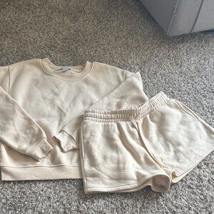 Womens cream 2piece lounge set small better together